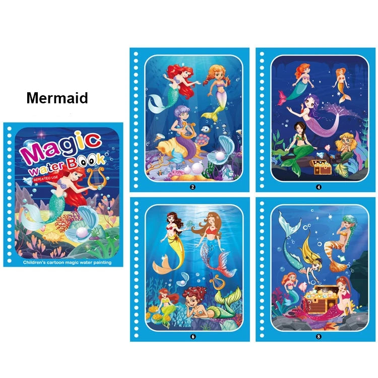 Reusable Magic Water Coloring Book Drawing Book for Kids Toddler Painting Book Montessori Educational Learning Toys