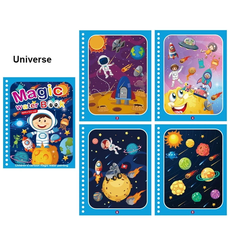 Reusable Magic Water Coloring Book Drawing Book for Kids Toddler Painting Book Montessori Educational Learning Toys