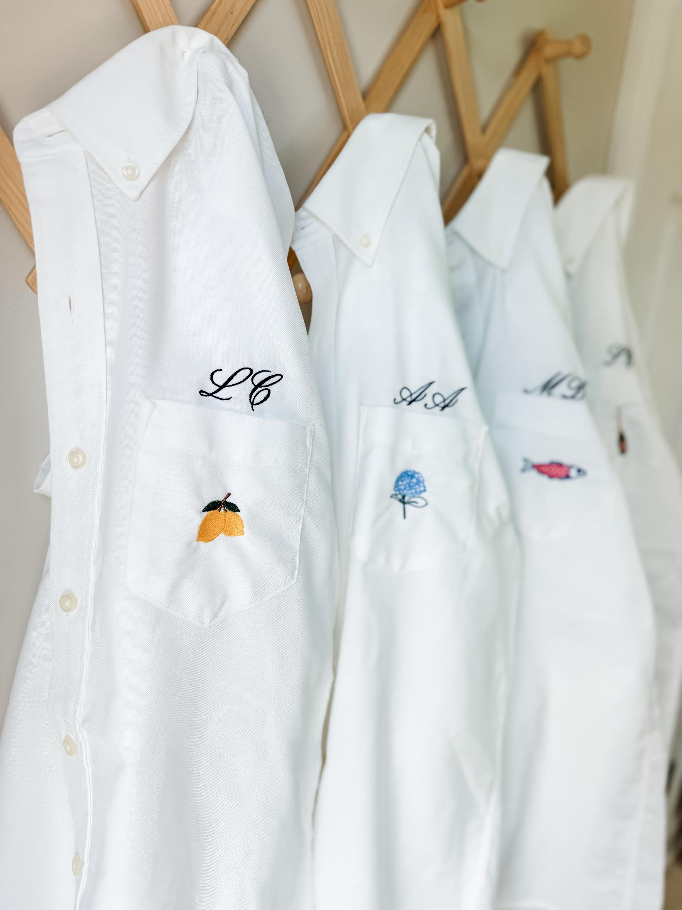Icon Button Up Shirt With Personalized Pocket Detail, Shirts for Bridal Party, Mini Monogram Coastal Oxford